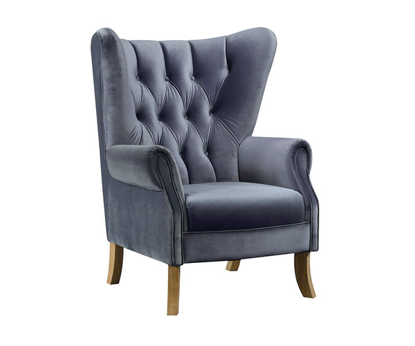Adonis - Accent Chair - Gray Velvet