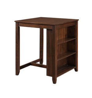 Gia - Counter Table With 2 Chairs & Storage Shelf - Cherry