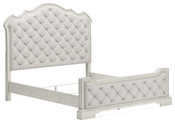 Arlendyne - Antique White - California King Upholstered Bed