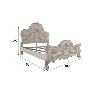 Dresden - California King Bed - Bone White Finish