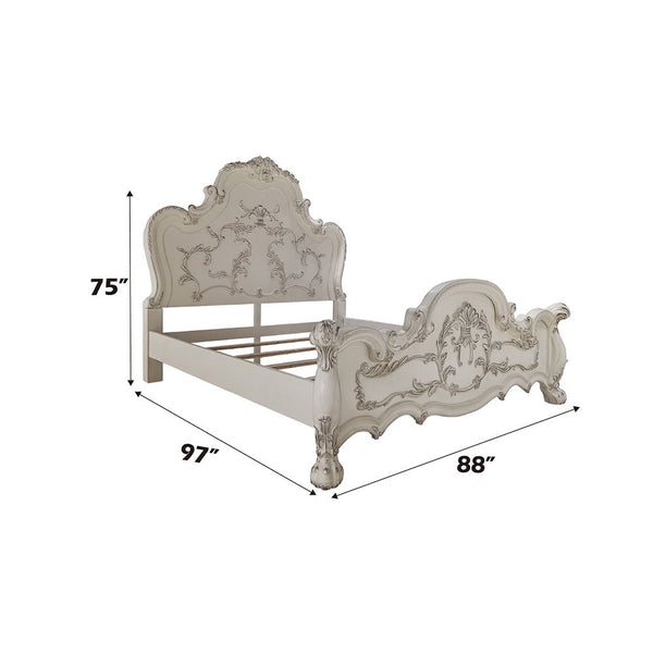 Dresden - California King Bed - Bone White Finish