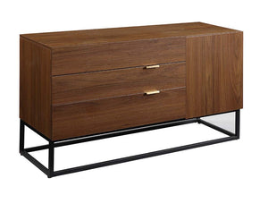 Walden - Console Table - Walnut & Black Finish
