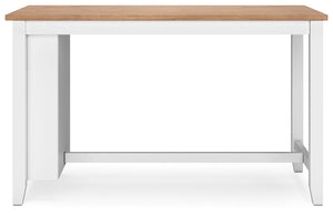 Gesthaven - Natural / White - Rectangular Dining Room Counter Table
