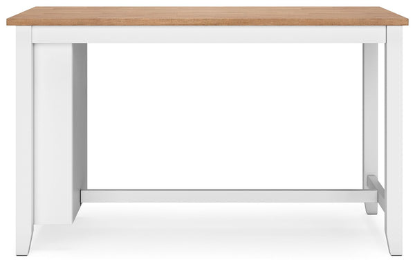 Gesthaven - Natural / White - Rectangular Dining Room Counter Table