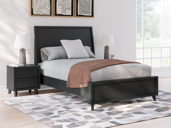 Danziar - Black - Full Panel Bed