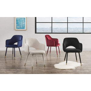 Applewood - Accent Chair - Bordeaux-Red Velvet & Gold