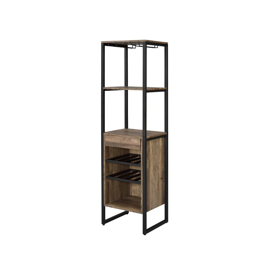 Square Wine Rack â€¢ Storage: 1 Drawer, 3 Open Compartments (2 Wooden Shelves, Fixed), Wine Bottle & Steamware Rack â€¢ Wooden Case with Metal Sled Frame & Adjustable Caps (Open Top/Base)<br/><br/><b>Product Features</b><ul><li>Square Wine Rack</li><li>St