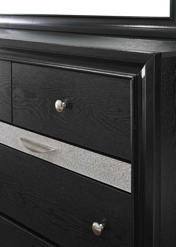 Regata - King 5 Piece Bedroom Set - Black