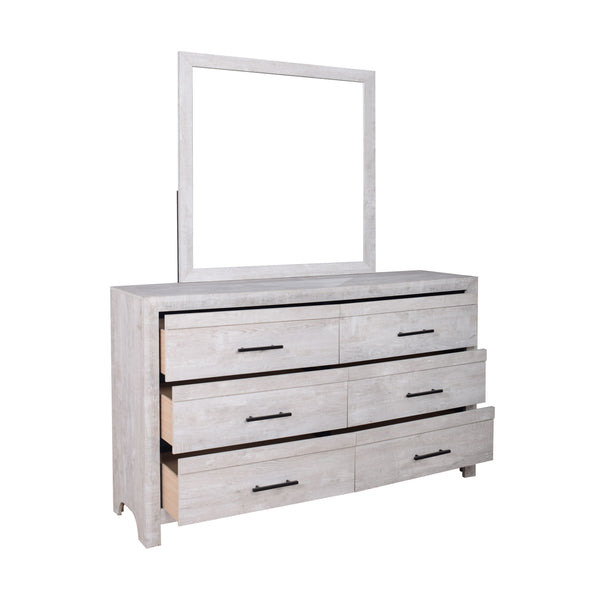 BiscayneÂ  - Dresser & Mirror - Gray