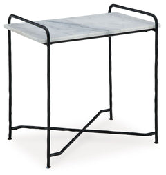 Sofa-side. Chairside. Wherever you decide. Loaded with possibilities, this accent table is just the spot for your cuppa, houseplant or current read. A natural marble top and metal legs give the sleek design that much more interest.<br/><br/><b>Product Fea