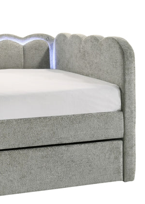  scalloped silhouette with integrated LED lighting