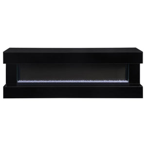Vallerie - TV Stand With Visual Flame Box - Black