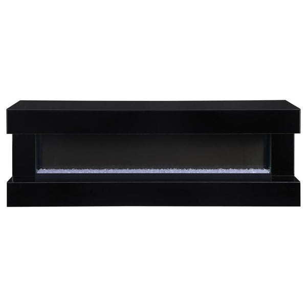 Vallerie - TV Stand With Visual Flame Box - Black