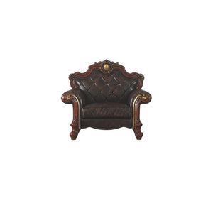 KD Back, w/1 Pillow Tight Back & Loose Seat Cushion (1+2) Diamond Tufted, Nail-head Trim, Oversized Crown & Raised Scrolled Trim: Antique Pearl w/Gold Brush (Backrest, Front Armrest & Base) Construction] Pocket Coil Seat