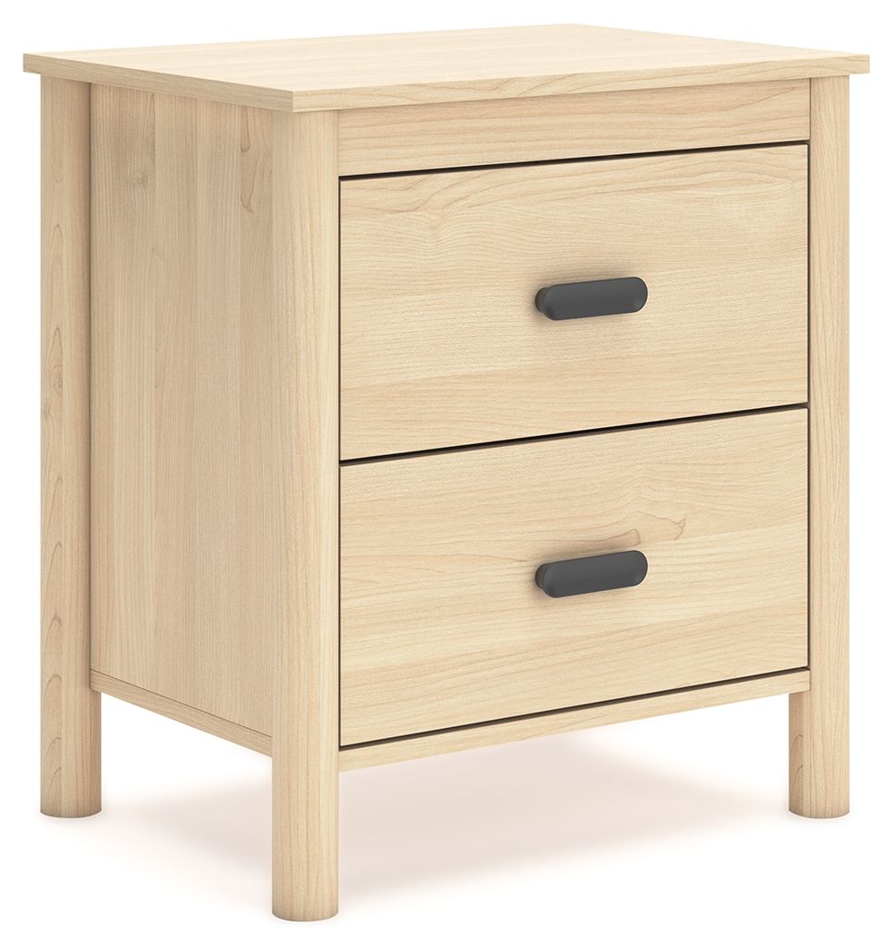 This nightstand brings on-trend style and a sense of serenity to the bedroom. Invitingly simple, its spacious drawers give you plenty of space to store your bedside essentials. Best of all, the natural wood finish and relaxed warmth complement any interio