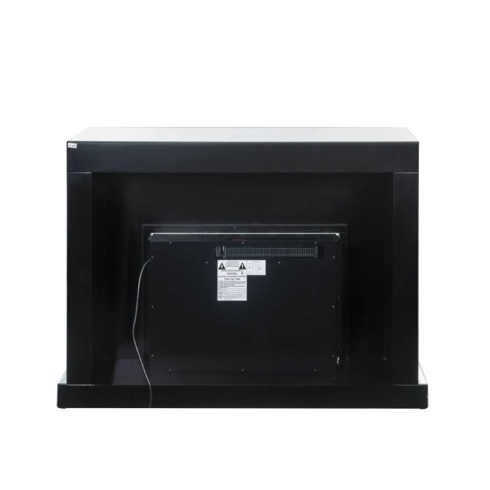 Assembled, Rectangular Fireplace â€¢ Beveled Mirrored Finish, with Faux Diamonds Inlay (B) â€¢ Orientation: Free Standing â€¢ NO Storage â€¢ Fireplace with Touch Control Panel & Remote Controller â€¢ Functions: Adjustable Temperature, Timer, Flame Light O