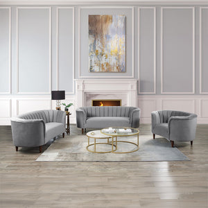Millephri - Chair - Gray Velvet