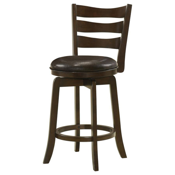 Murphy - Wood Counter Height Swivel Bar Chair - Dark Brown