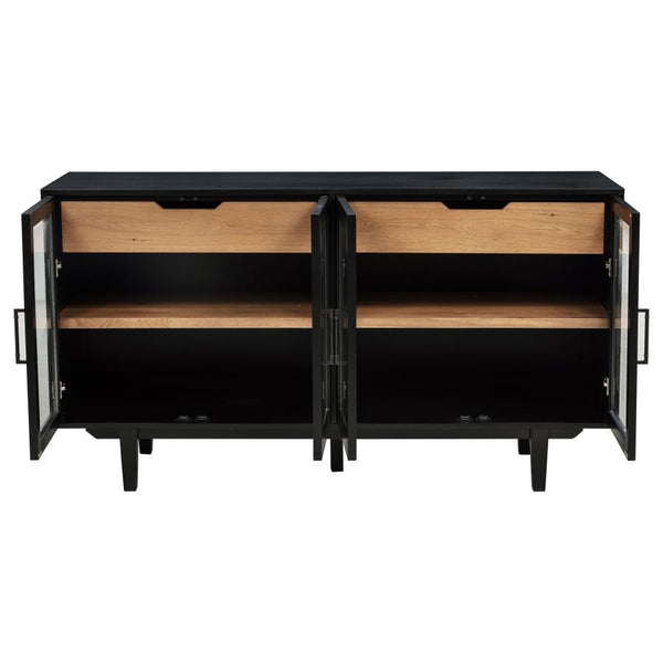 Middleton - 4-Door Sideboard Server With Dual Drawers - Black