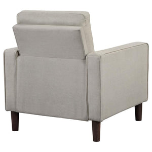 Bowen - Upholstered Track Arm Tufted Accent Chair - Beige