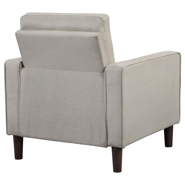 Bowen - Upholstered Track Arm Tufted Accent Chair - Beige
