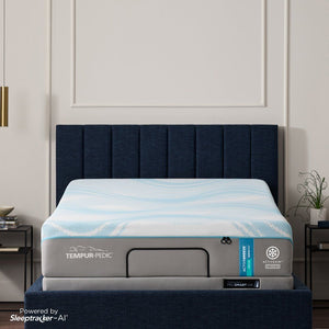 The TEMPUR-ActiveBreeze smart bed features a dual-zone climate control system to meet the needs of couples with different sleep temperature needs. Innovative ActiveAir Technology allows you to personalize the climate on each side of the bed to cool or war