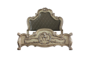  Dresden is donned in an amiable Vintage Bone White finish with hand-applied burnish over the many layers of stains and finishes that are manually rubbed on