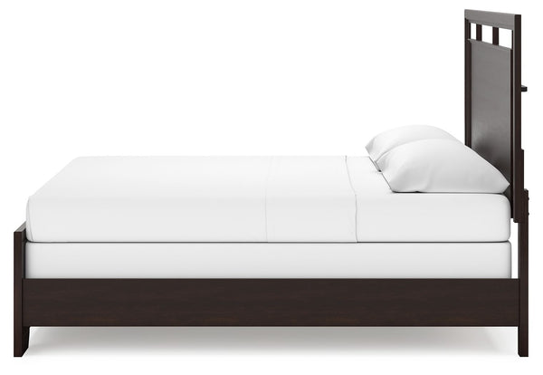 Covetown - Dark Brown - King Panel Bed