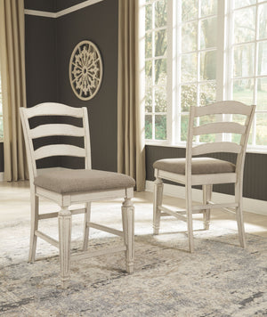  chipped white finish and plushly cushioned seat
