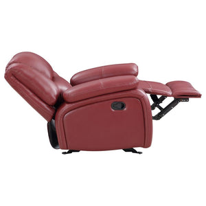 Camila - Upholstered Glider Recliner Chair - Red