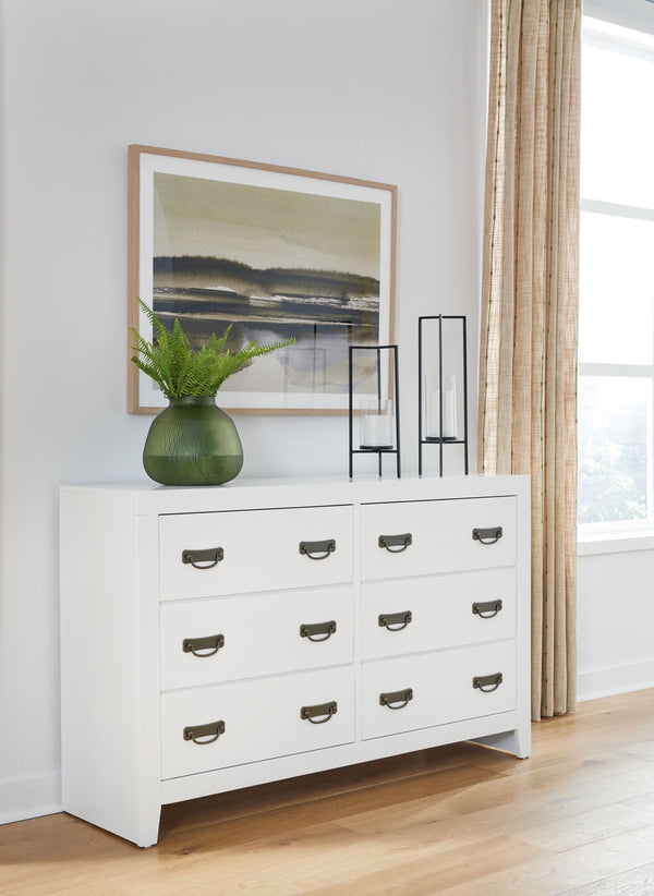 and MDF substrates. Clean white finished cases with contrasting dark hardware. Drawers featur
