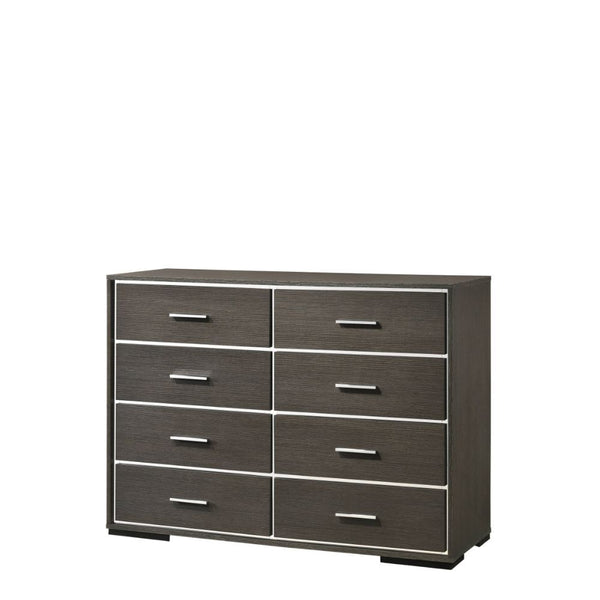 8 Drw Drawer: Glam Acrylic Trim, GLIDE Undermount Center (3/4 Ext.), DOVETAIL English Front & Back, Veneer Lined (NO FELT), Safety Stop Included, Manual Close, Dust-Proof Included, Hardware: Single Pull Handle (Chromed Aluminum) CONSTRUCTION] Wooden Case: