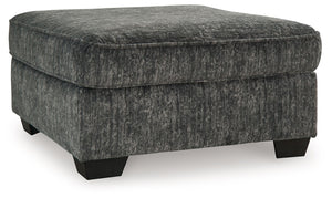 This oversized ottoman speaks to those drawn to fresh, contemporary style with richly neutral appeal. The footrest-'s generous size invites everyone to delight in its comfort. Subtle and sophisticated, the plush upholstery and dark tri-block legs are a na