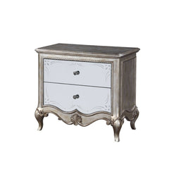 2 Drw Drawer: Mirrored Fronts, Glide) Side Metal (Full Ext.), Dovetail) English Front & Back, Felt Lined) Top Drawer, Safety Stop Included, Manual-Close, Hardware: Single Crystal-like Pull-Knob CONSTRUCTION] Wooden Case-Leg: (Poplar), MDF, PB, MOLDING TRI