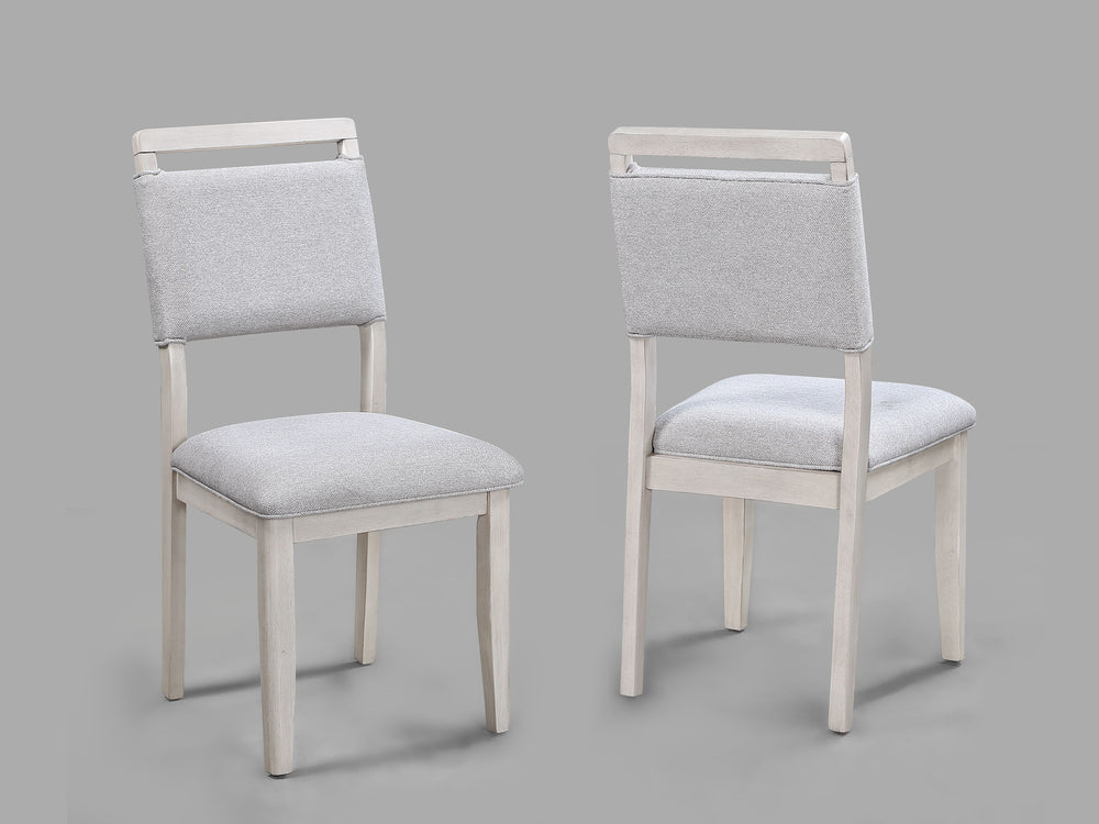 Create a warm and inviting dining space with this stylish and timeless set. Featuring a beautifully crafted round tabletop with a light, weathered finish, it brings a touch of rustic charm while maintaining a modern aesthetic. The sturdy legs provide last