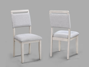 Create a warm and inviting dining space with this stylish and timeless set. Featuring a beautifully crafted round tabletop with a light, weathered finish, it brings a touch of rustic charm while maintaining a modern aesthetic. The sturdy legs provide last