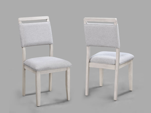 Create a warm and inviting dining space with this stylish and timeless set. Featuring a beautifully crafted round tabletop with a light, weathered finish, it brings a touch of rustic charm while maintaining a modern aesthetic. The sturdy legs provide last