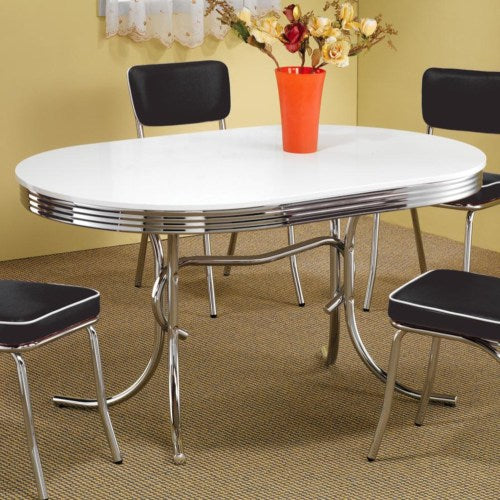 Cleveland Chrome Plated Oval Dining Table
