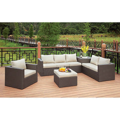 Davina Patio Sectional w/ Ottoman & Storage