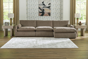 Sophie - Cocoa - 3-Piece Sectional Sofa With Raf Corner Chaise