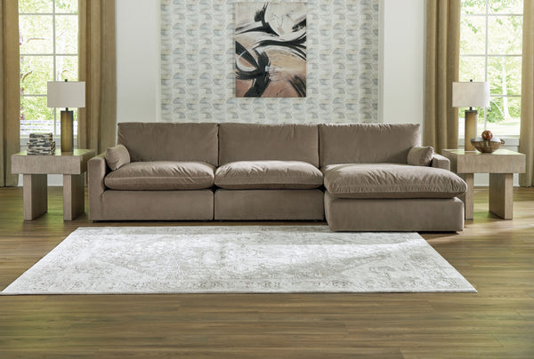 Sophie - Cocoa - 3-Piece Sectional Sofa With Raf Corner Chaise