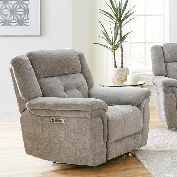 Richland - Power Reclining Sofa And Recliner - Bristol Gray