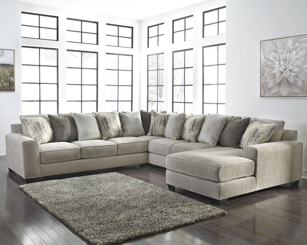  roomy seats and modern textured chenille upholstery. Youâ€™ll find comfort in its soft back and reversible seat cushions. <h4><b>Ardsley - Pewter - LAF Sof
