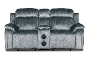 Tango - Console Loveseat With Speaker & Power Footrest - Shadow