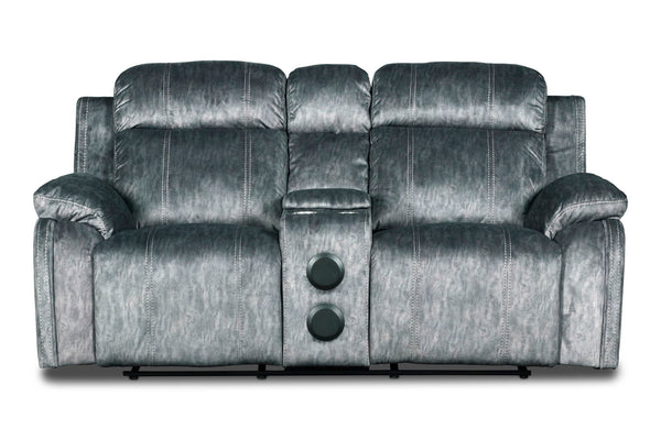 Tango - Console Loveseat With Speaker & Power Footrest - Shadow
