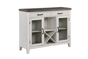 The Richland Sideboard in Stonewash Gray combines practicality and style