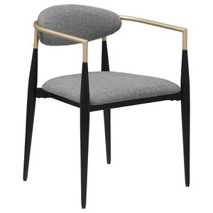 Alexis - Fabric Upholstered Dining Arm Chair (Set of 2) - Gray