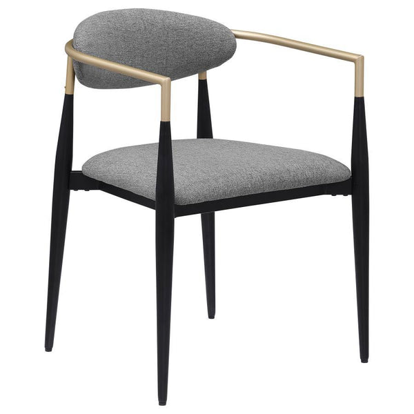 Alexis - Fabric Upholstered Dining Arm Chair (Set of 2) - Gray