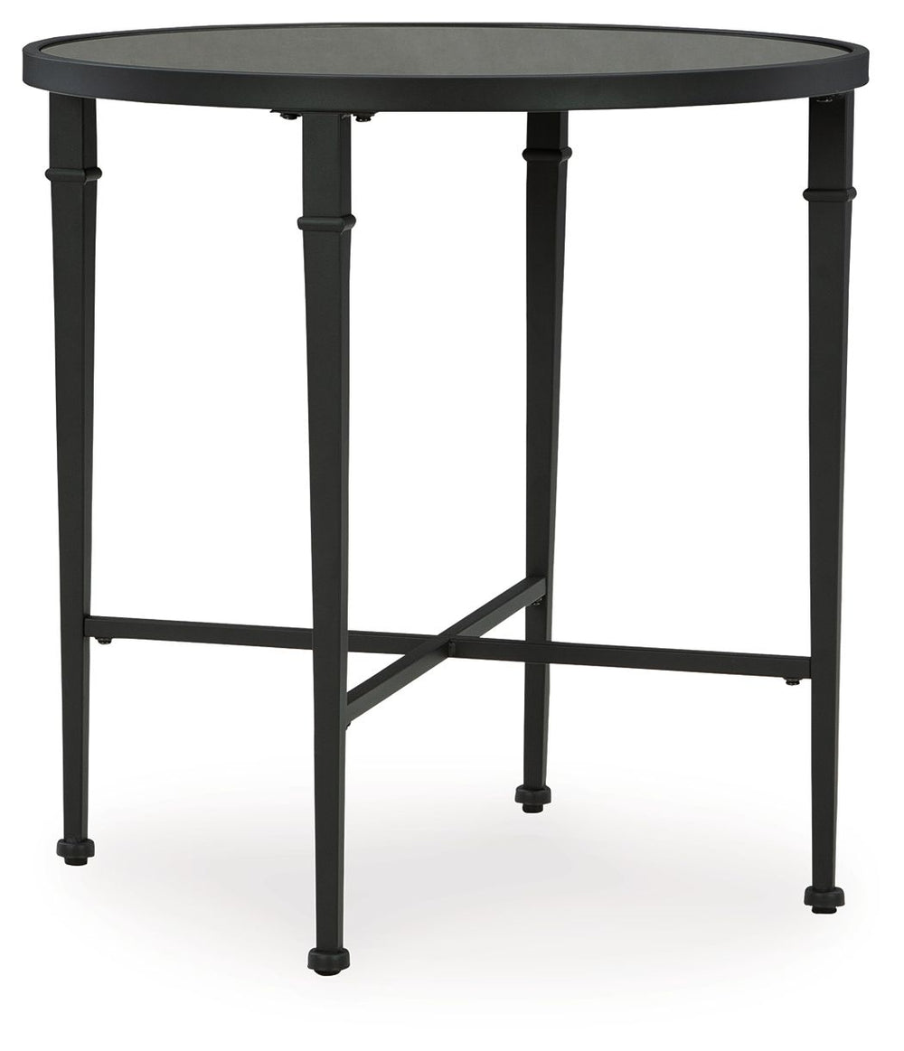 Pair your sofa or favorite armchair with this accent table. The round frame houses a stunning antiqued mirrored top for a touch of glamour and finesse. And the table-'s open concept exudes a sense of luxury, making it a standout wherever itâ€™s placed. Yo
