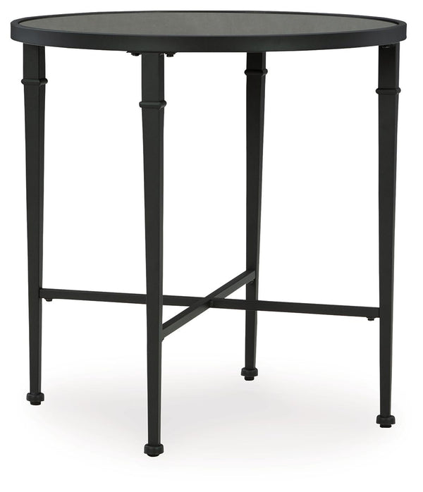Pair your sofa or favorite armchair with this accent table. The round frame houses a stunning antiqued mirrored top for a touch of glamour and finesse. And the table-'s open concept exudes a sense of luxury, making it a standout wherever itâ€™s placed. Yo